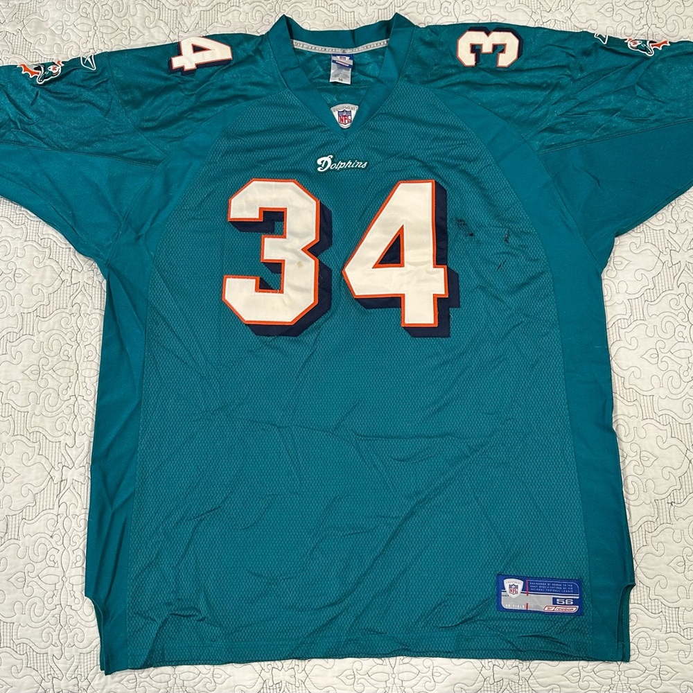 Authentic! Ricky Williams Dolphins jersey. Size 56, Reeboks, Used!